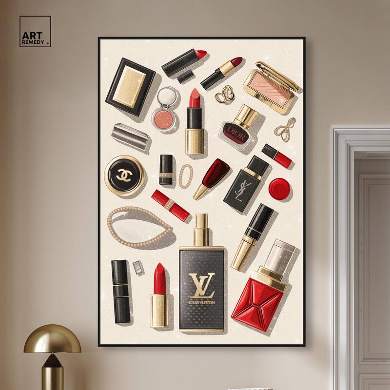 Luxury Makeup Collection Canvas by Art Remedy