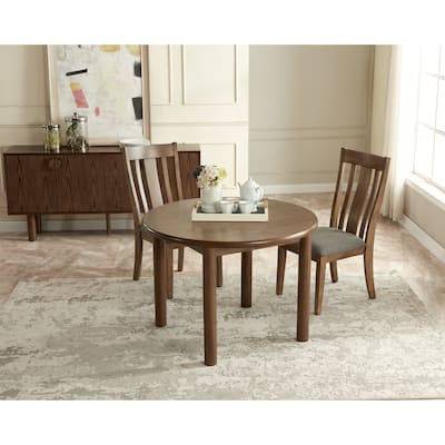 42" Round Dining Table for 4 Person, Retro Wooden Kitchen Dinner Room Table for Home Kitchen Restaurant Living Room - Walnut