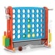 preview thumbnail 4 of 48, Costway Giant 4-in-a-Row Game Set with Ring-toss, Basketball Hoop, - See Details Green + Orange