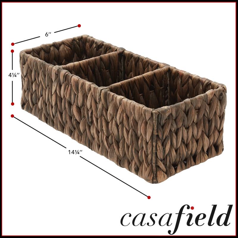 2 Water Hyacinth Storage Baskets Woven Storage Bins