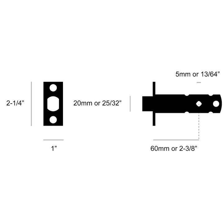 Buster + Punch NDT-021724 Tubular Privacy Deadbolt Door Latch Only for
