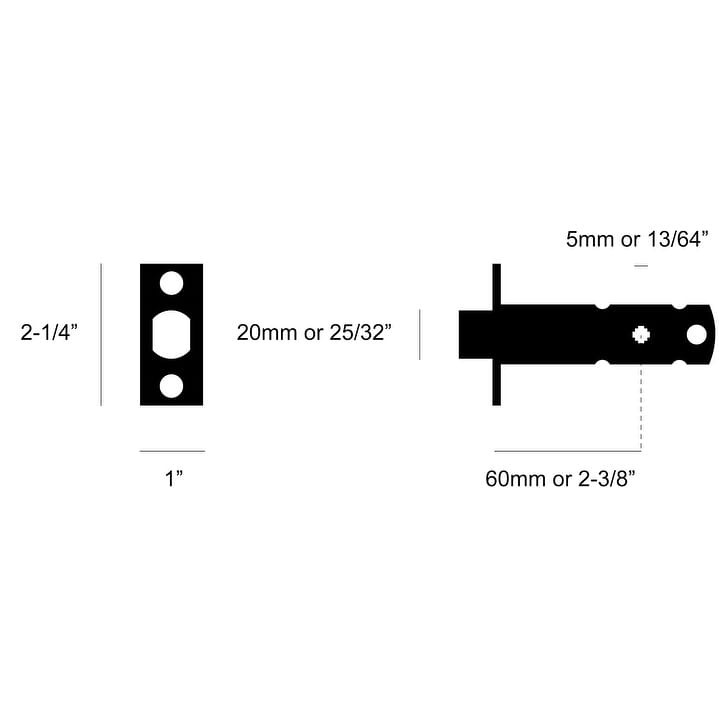 Buster + Punch NDT-071722 Tubular Privacy Deadbolt Door Latch Only for