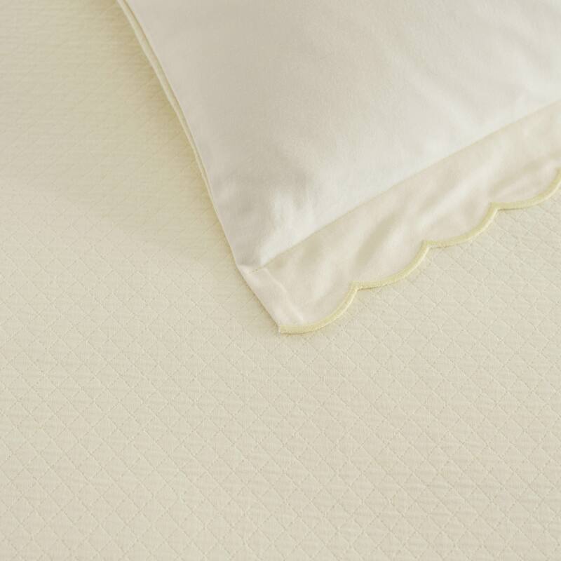 Martha Stewart Signature Scallop Solid Duvet Cover Set
