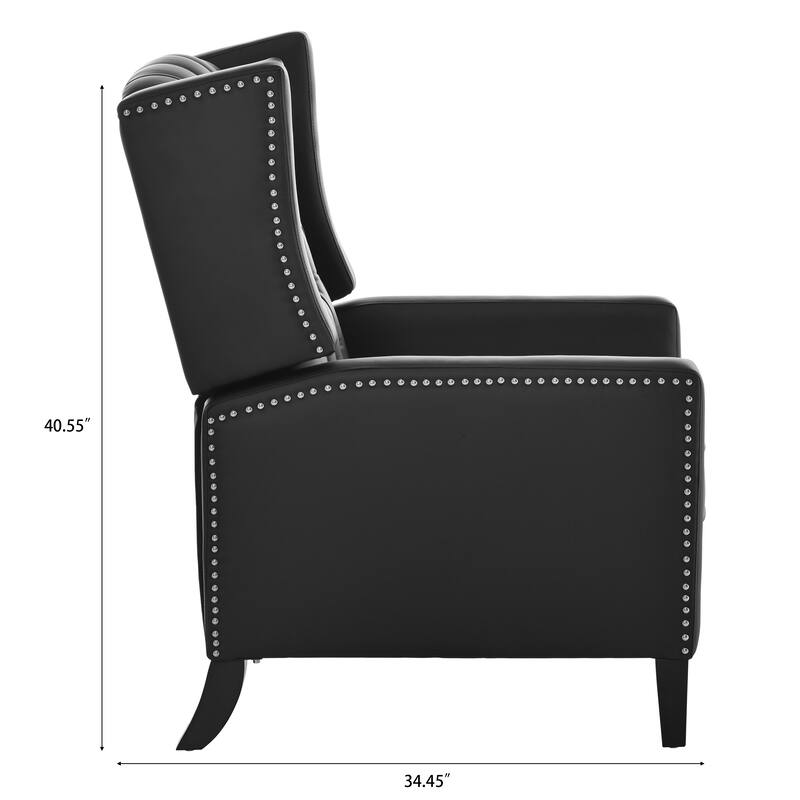 27.16" Manual Wing Recliner Chair: Classic Recliner Design, Comfortable and Stylish