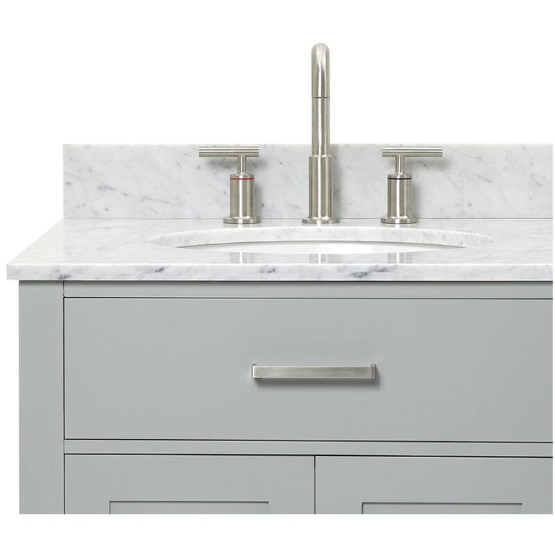 Ariel H061DCW2OVO Bristol 61" Free Standing Double Oval Basin Vanity