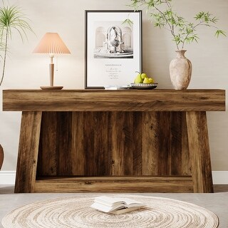 63-inch Sofa Table, Wood Console Table for Entryway Living Room