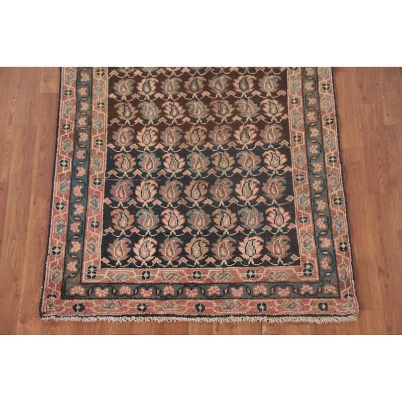 Mahal Persian Runner Rug Wool Carpet - 3'7"x 10'4"
