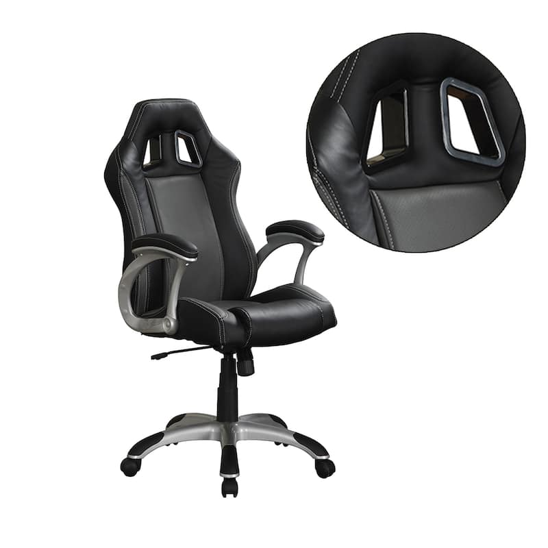 Adjustable Height Office Chair With Air Ventilation in Black