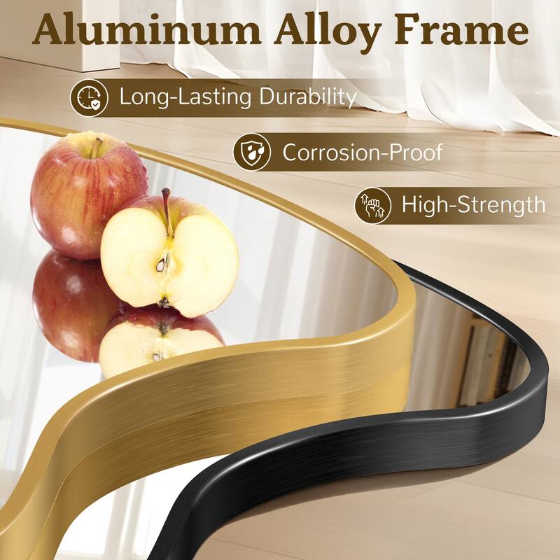 Artistic Aluminum Alloy Framed Decorative Wall Mirror