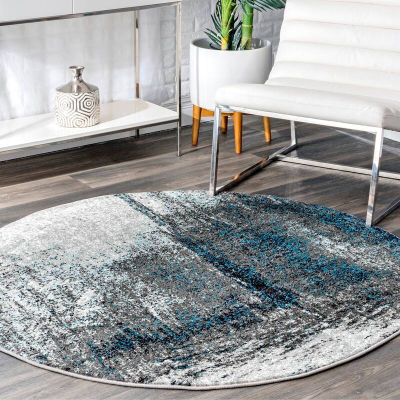 Nuloom Contemporary Abstract Painting Grey Rug
