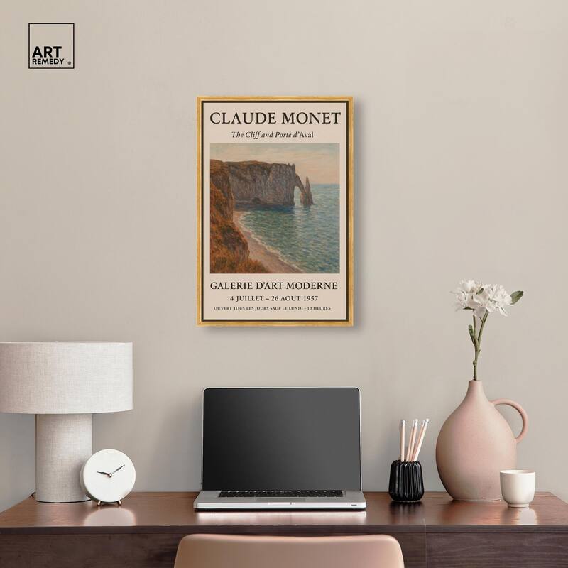 Monet's Seascape Canvas by Art Remedy