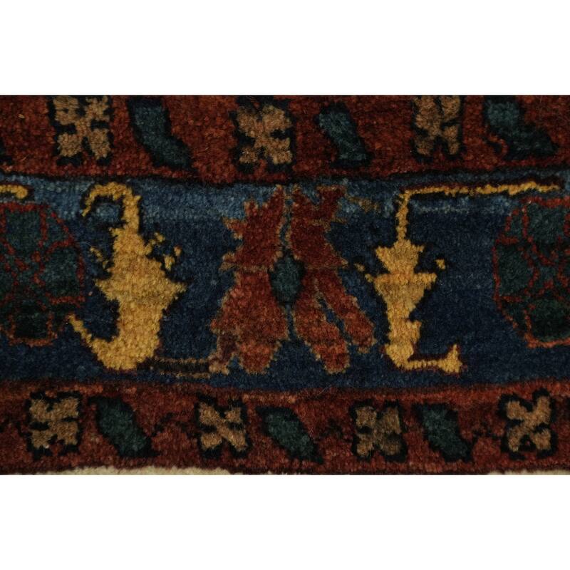 Hand Knotted Oriental 100% Wool Carpet Tribal All-Over Beige & Ivories Gabbeh (kashkoli) Area Rug - 6' 2'' X 4' 1''