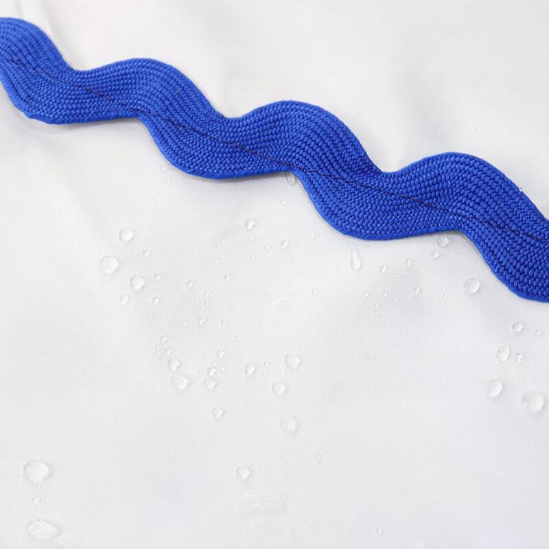 Scalloped Fabric Shower Curtain