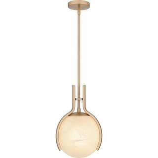 Bronze Gold One Light Pendant from the Quoizel Pendant Collection
