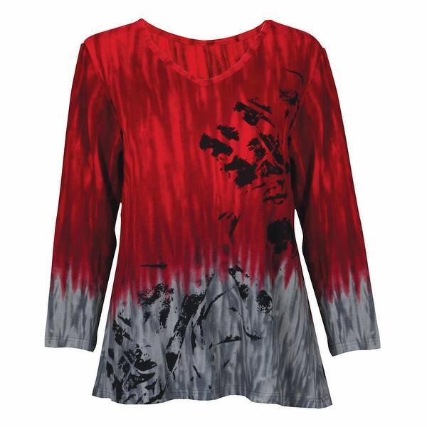 Shop Women S Parsley Sage Poppy Print 3 4 Sleeve Tunic