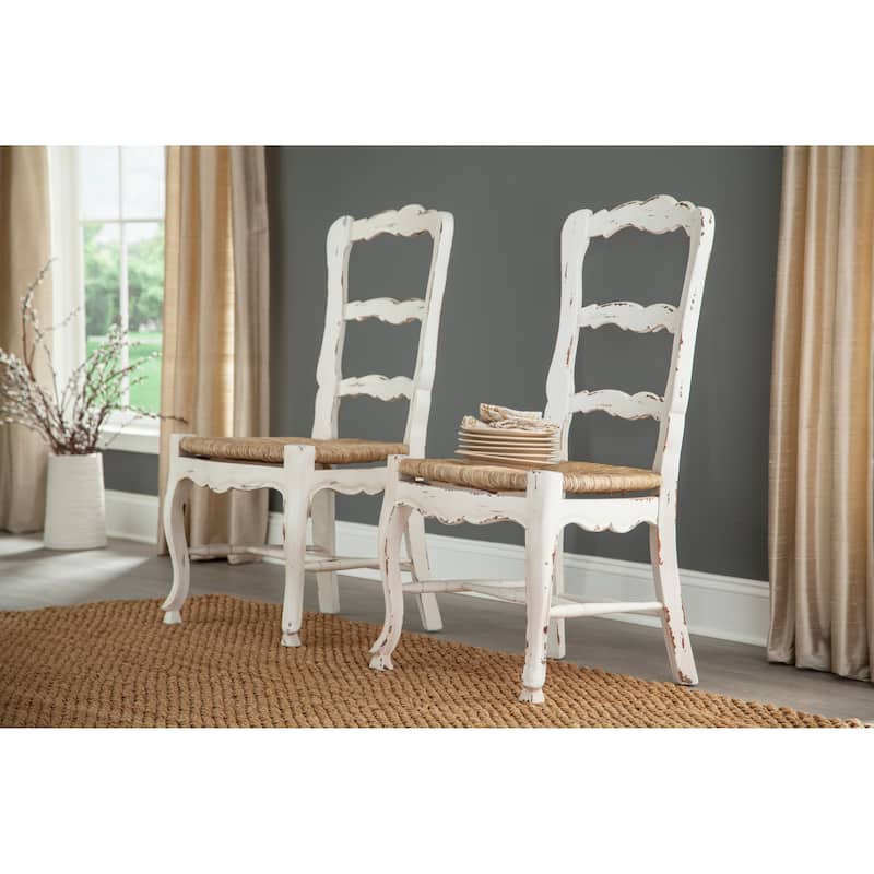 French Provincial Ladderback Mahogany Side Chair