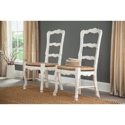 French Provincial Ladderback Mahogany Side Chair