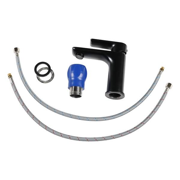 Shop Single Handle Bathroom Faucet With Water Supply Lines Overstock 31681461