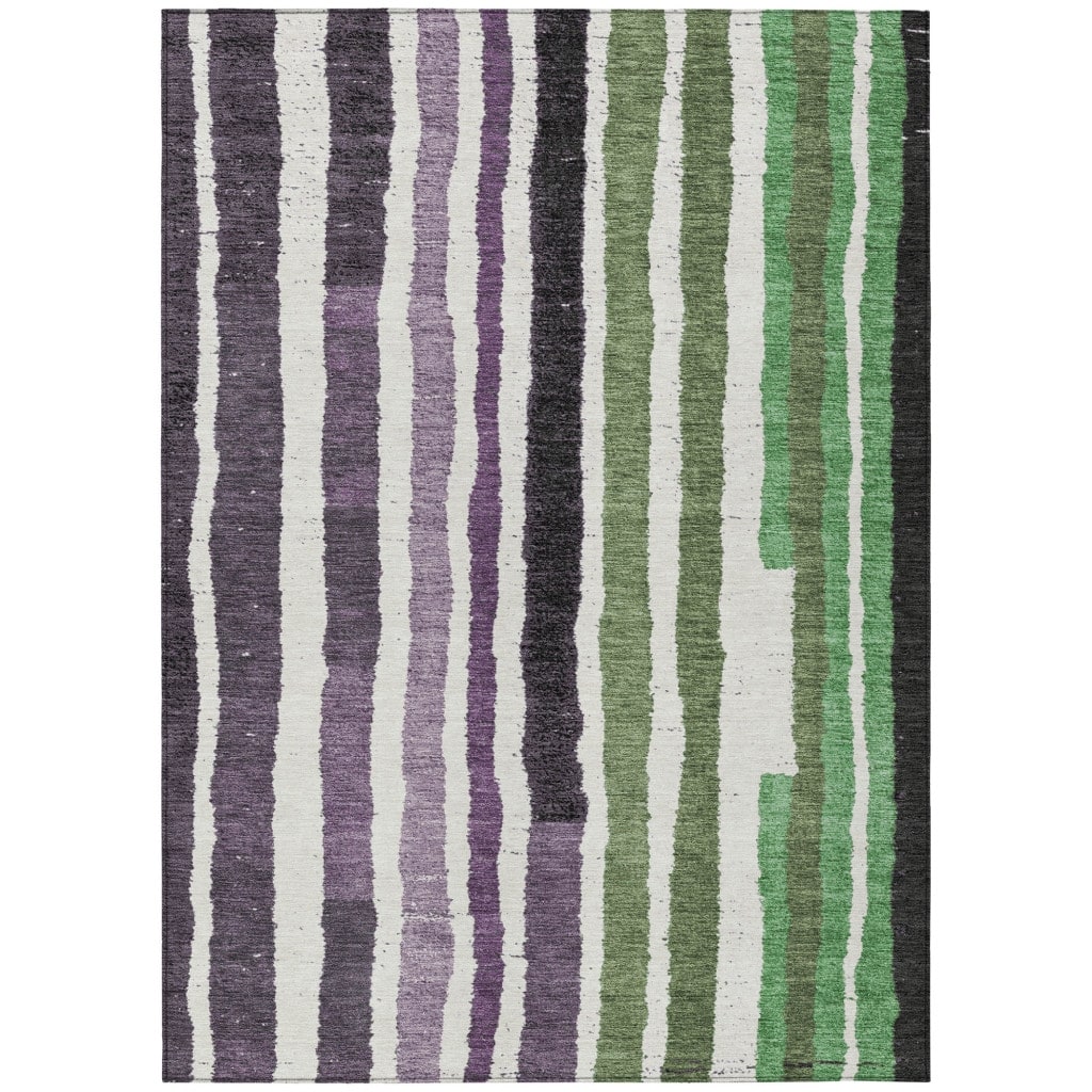 HomeRoots Striped Transitional Rectangle Outdoor Rug