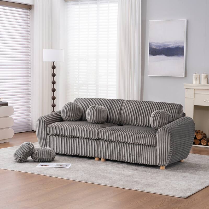 84in Corduroy Sectional Love Seat Couch