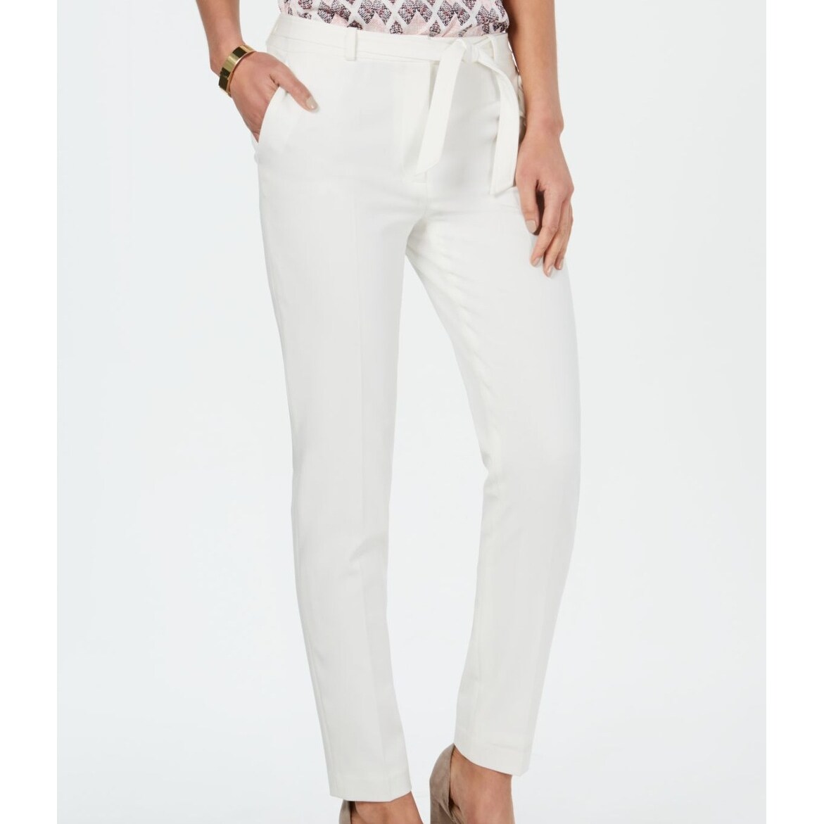 skinny tie waist trousers