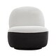 preview thumbnail 18 of 39, Chenille Color Blocking Swivel Chair Charcoal and White