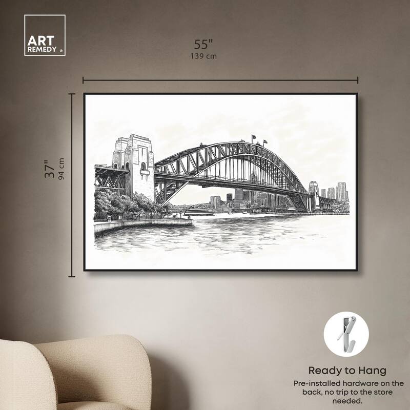 Lines of the Bridge Canvas by Art Remedy