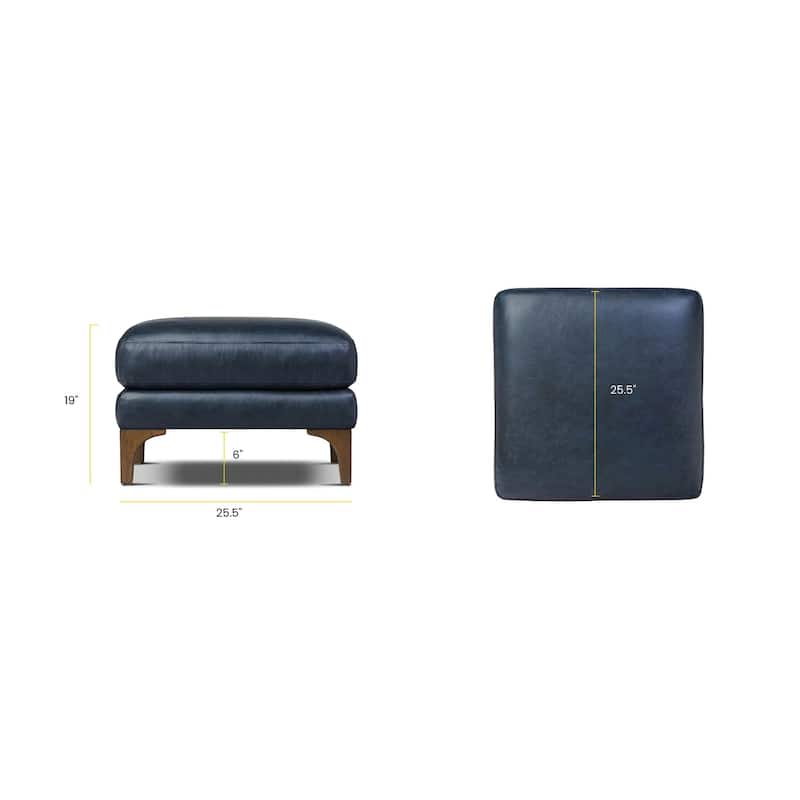 Poly & Bark Sorrento Ottoman - Full Grain Genuine Italian Leather