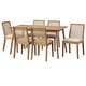 preview thumbnail 22 of 20, Simple Living Newington Cane Dining Set 7-Piece Light Oak/Cane