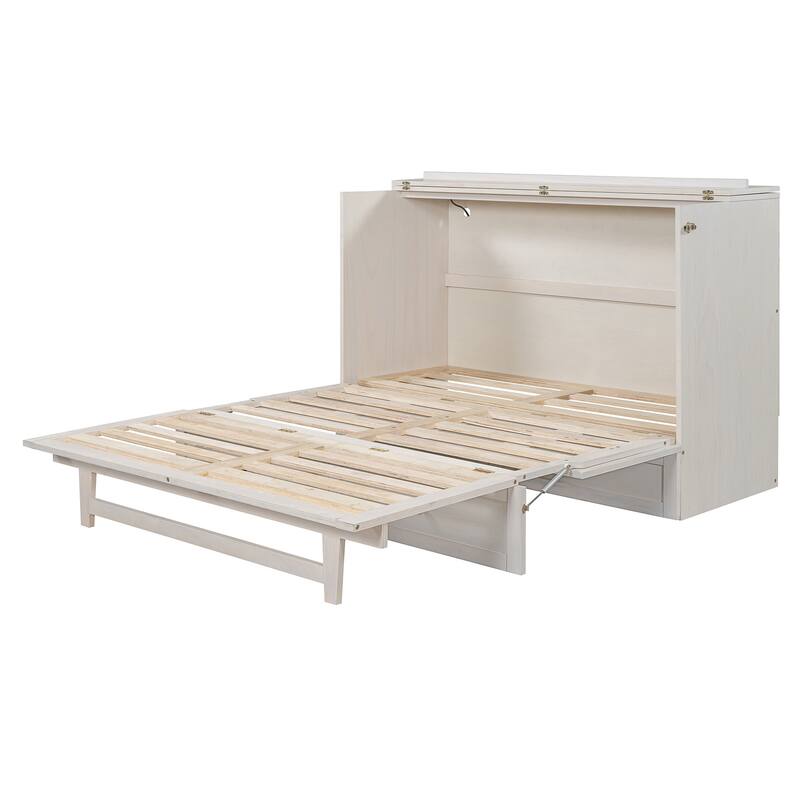 Modern Murphy Bed with Storage Drawers and USB
