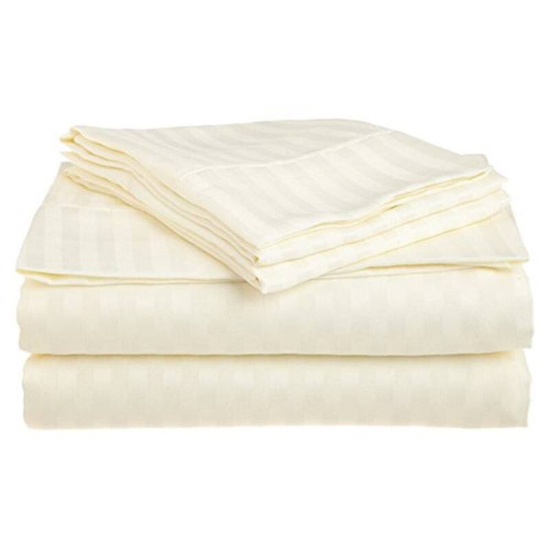 Home Sweet Home Dream Chevron Pattern Bed Sheet Set - Ivory - King