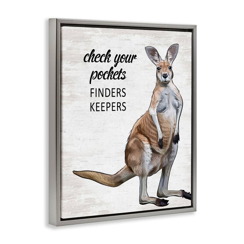 Stupell Check Pockets Laundry Rule Framed Floater Canvas Wall Art Design By Lettered and Lined