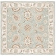 preview thumbnail 13 of 36, SAFAVIEH Handmade Blossom Almyra Modern Floral Wool Rug 4' Square - Aqua/Ivory - Square
