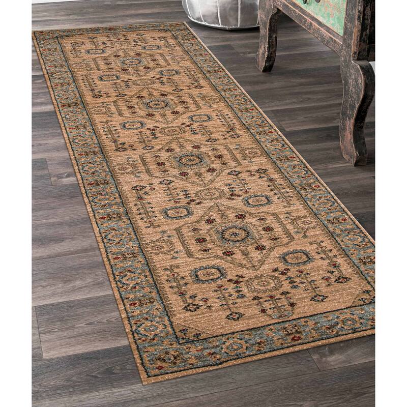 ECARPETGALLERY Machine Woven Lynda Beige Area Rug