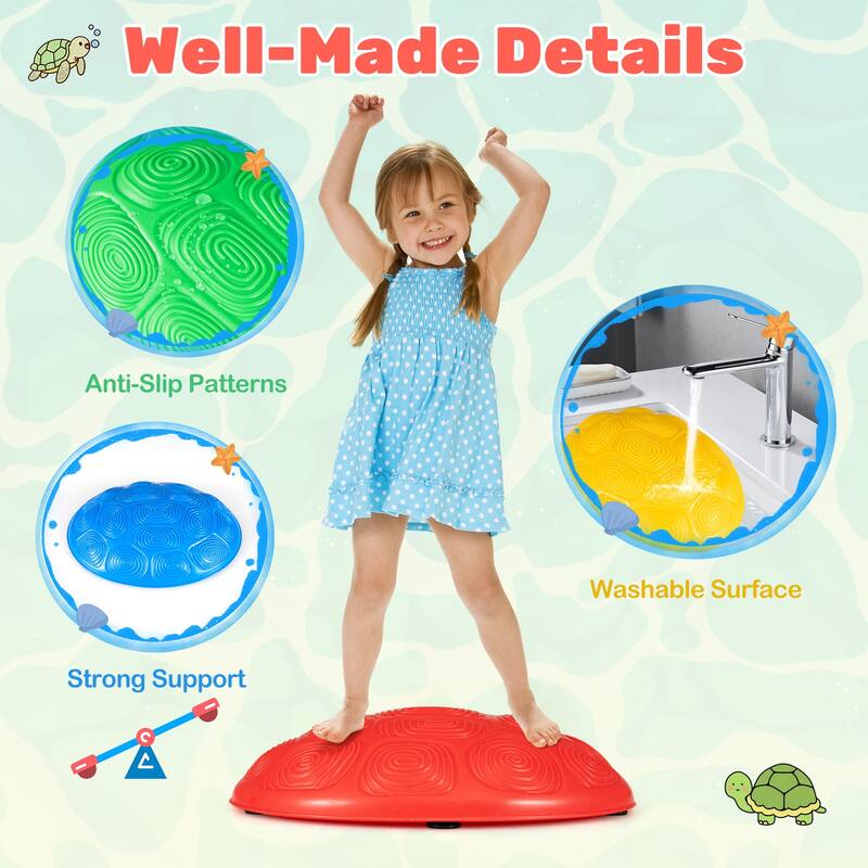 Gymax 8 PCS Stepping Stones for Kids Non-Slip Toddler Stepping Stones