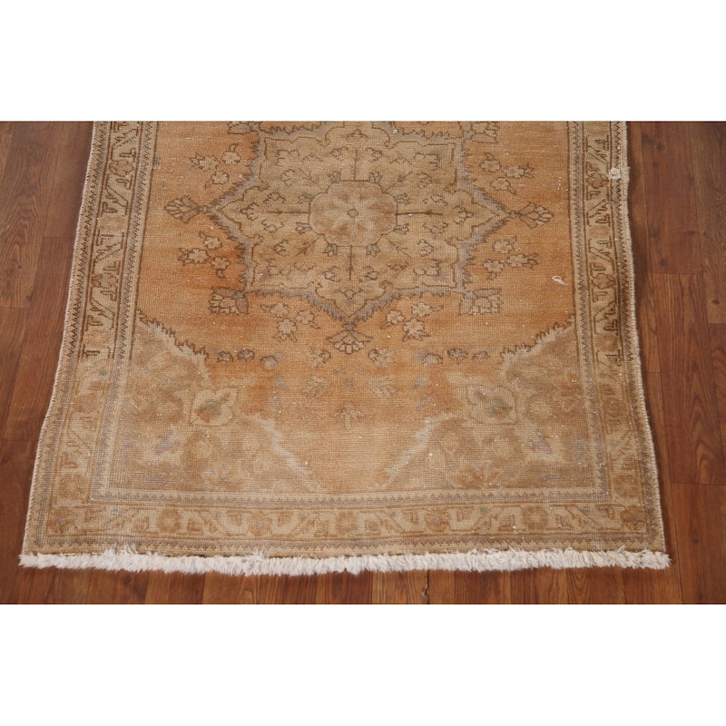 Traditional Tabriz Persian Vintage Accent Rug Hand-Knotted Wool Carpet - 3'2" x 4'6"