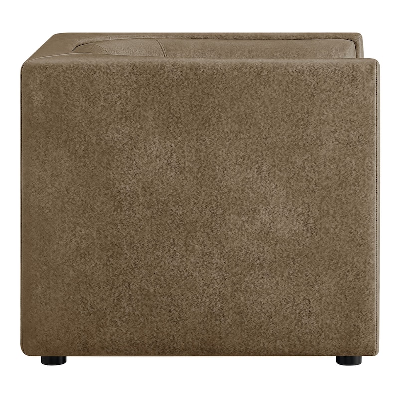 Hilda Curved Back Vegan Leather Armchair