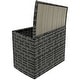 preview thumbnail 8 of 14, Outsunny 8 Piece Patio Furniture Set with 4 Rattan Sofa Chairs & 4 Tables, Outdoor Conversation Set with Storage & Umbrella Hole