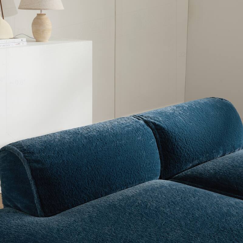 Spacious Foam-Filled Modular Sofa Bed for Living Room, Elderly-Friendly Design