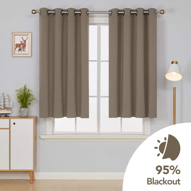 Deconovo Square Grommet Curtain Panel Pair(2 Panel)