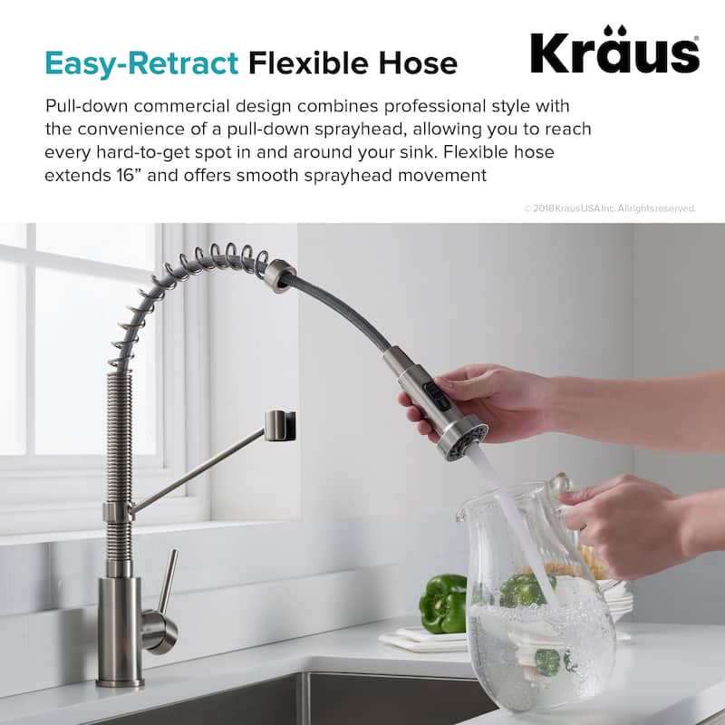 Kraus Standart PRO 33" Undermount Double Basin Stainless Steel Kitchen