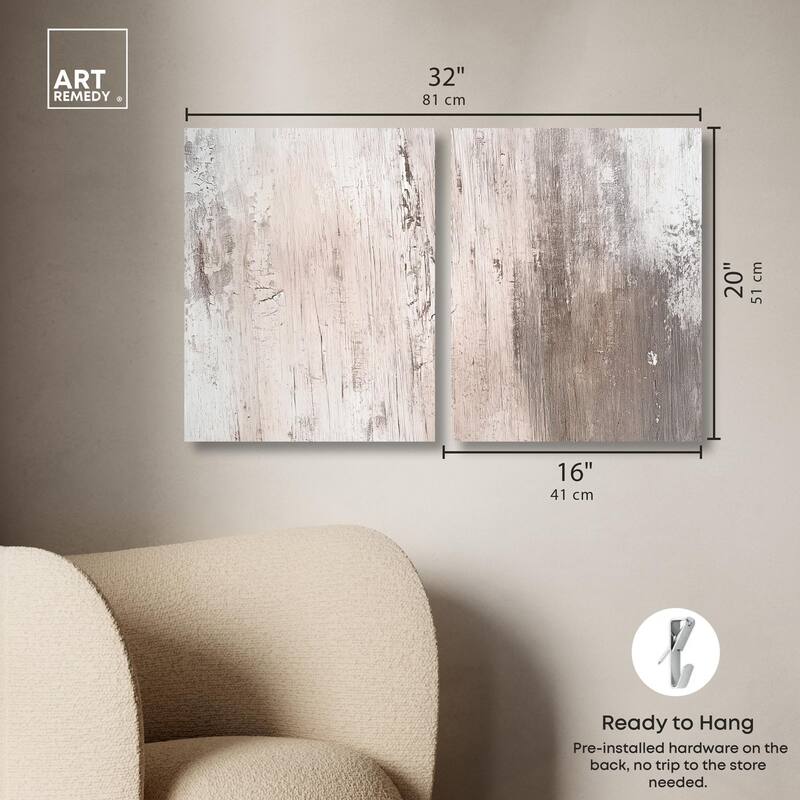 Striated Texture IV Canvas Set of 2 by Art Remedy, Gallery Wrapped