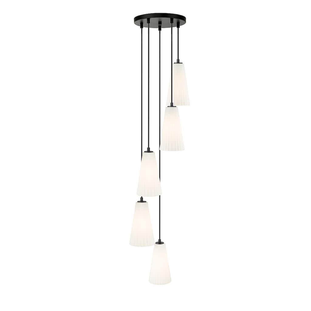 Farrell 5 Light Chandelier in Matte Black