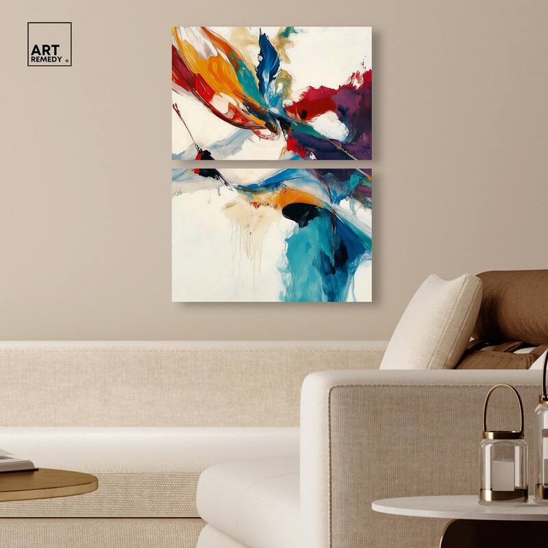 Vibrant Palette III Canvas Set of 2 by Art Remedy, Gallery Wrapped