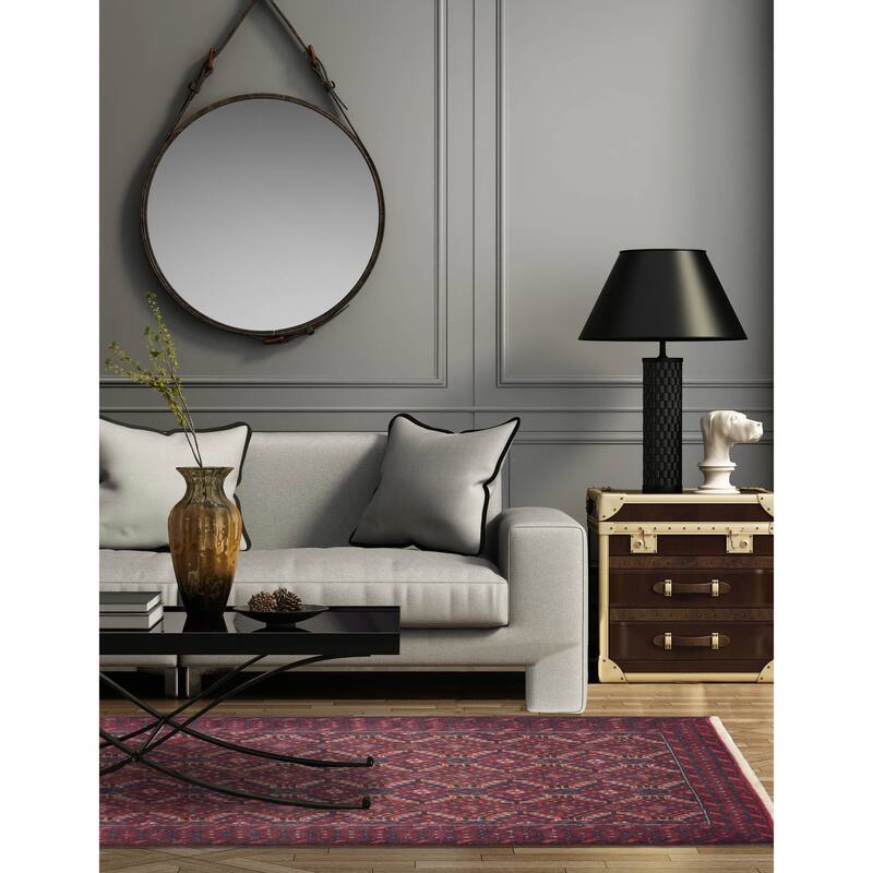 ECARPETGALLERY Hand-knotted Teimani Red Wool Rug - 3'2 x 5'10