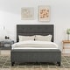 preview thumbnail 1 of 8, Nestfair Upholstered Queen Size Platform Bed with Storage Case
