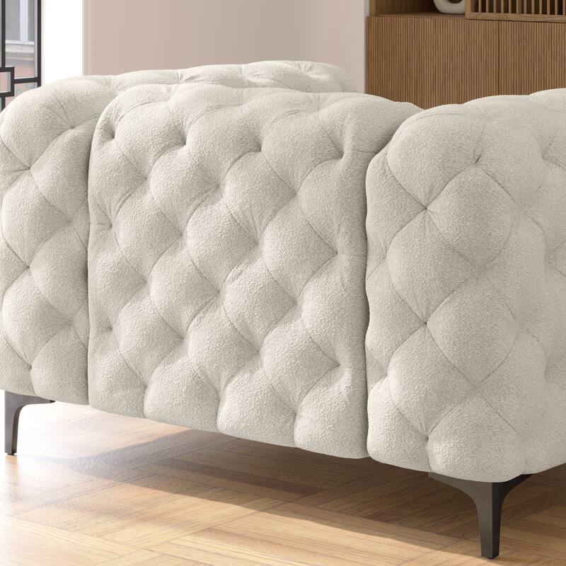 Corvus Aosta Chesterfield Tufted Velvet Club Chair