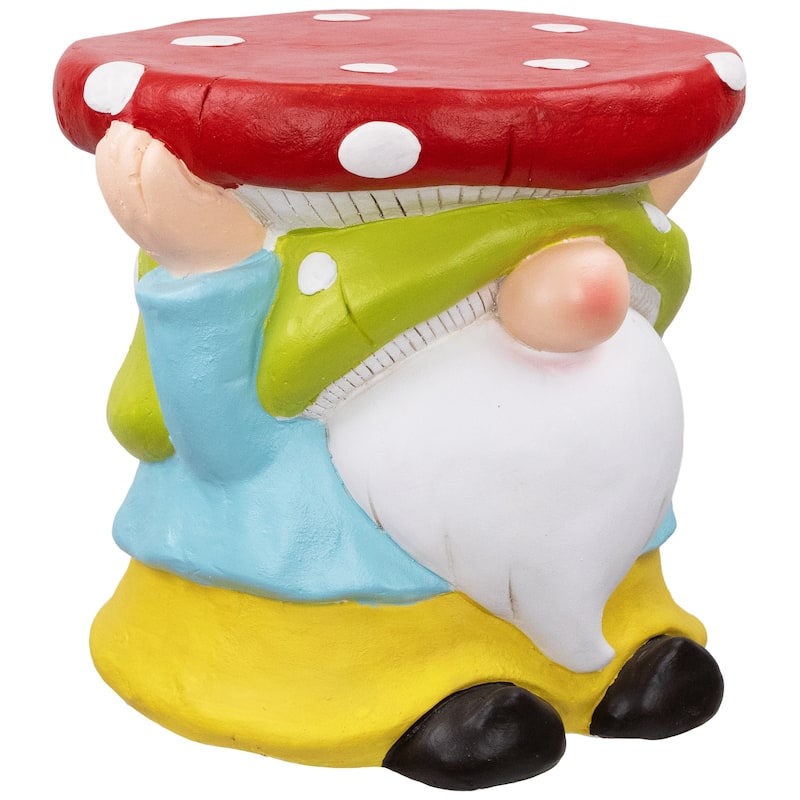 Gnome Mushroom Outdoor Garden Plant Stand - 12.25"