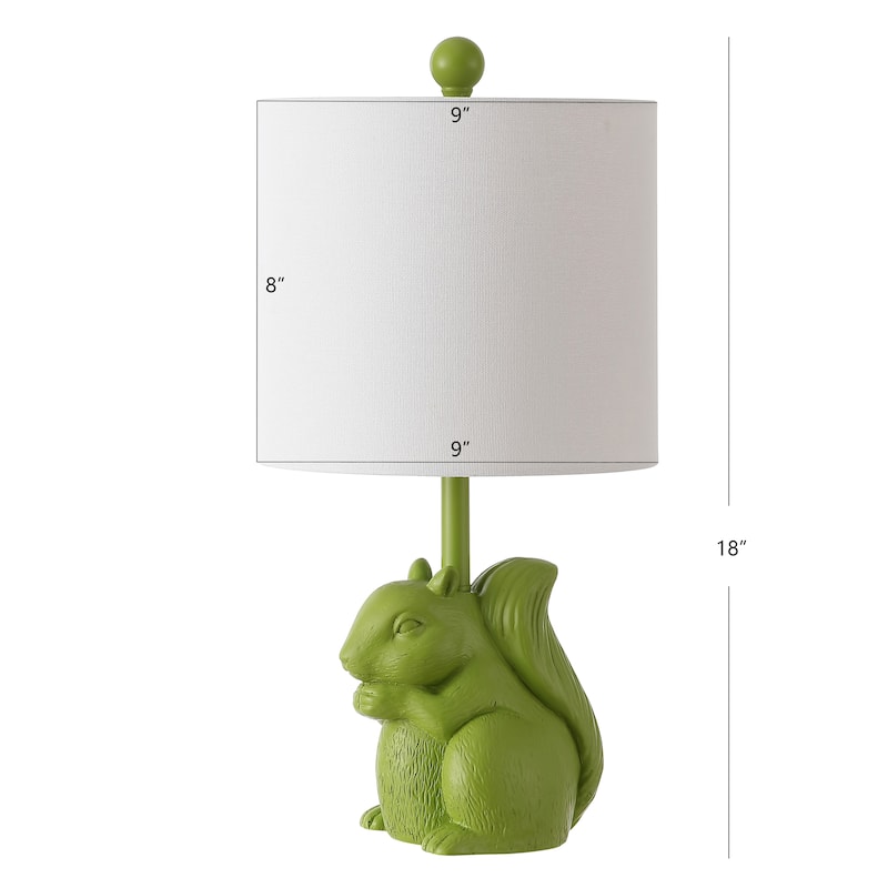 SAFAVIEH Kids Lighting 18" Sunny Squirrel Lamp - 9"W x 9"D x 18"H
