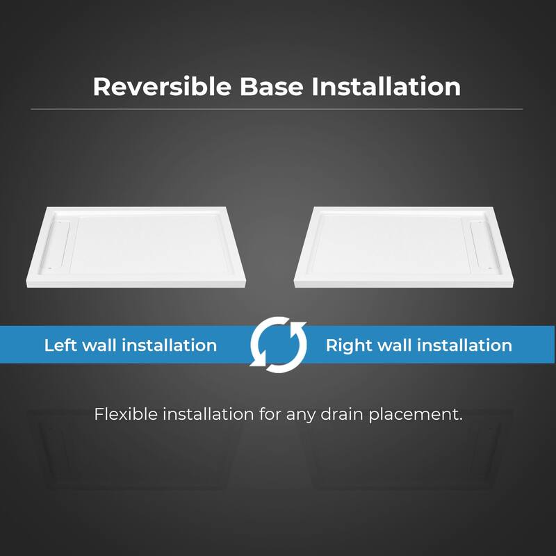 OVE DECORS Adena White Shower Base 60x36 in white